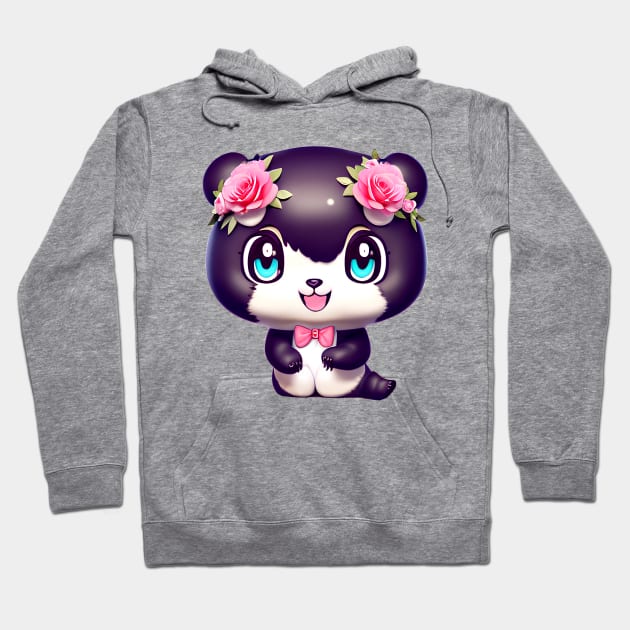 Cute kawaii panda bear Hoodie by mmamma030